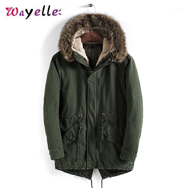 

2019 winter men jacket with hooded england style casual warm men parka solid tide padded jacket winter pockets zipper cotas1, Black