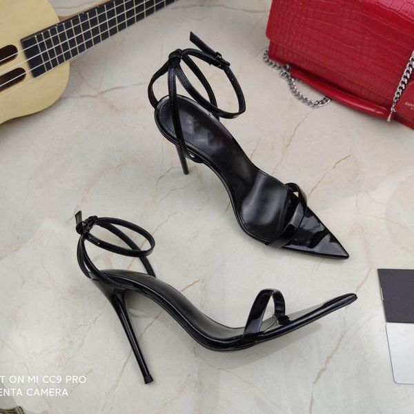 

2020 new fashion women's high heels transparent material soft and comfortable ladies women's shoes dress heel height: .5cm size, Black