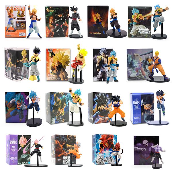 

15-32cm anime dbz super gogeta gokou zamasu jiren veget a vegetto broli broly gotenks trunks android 17 pvc action figures toy q1215