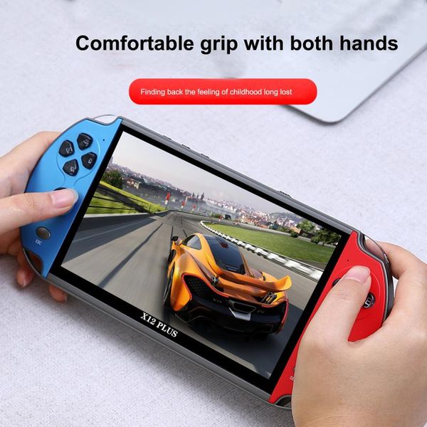 

x12 plus 7 inch built in 1000 games 16gb handheld double joystick game controller spupport av output tf card