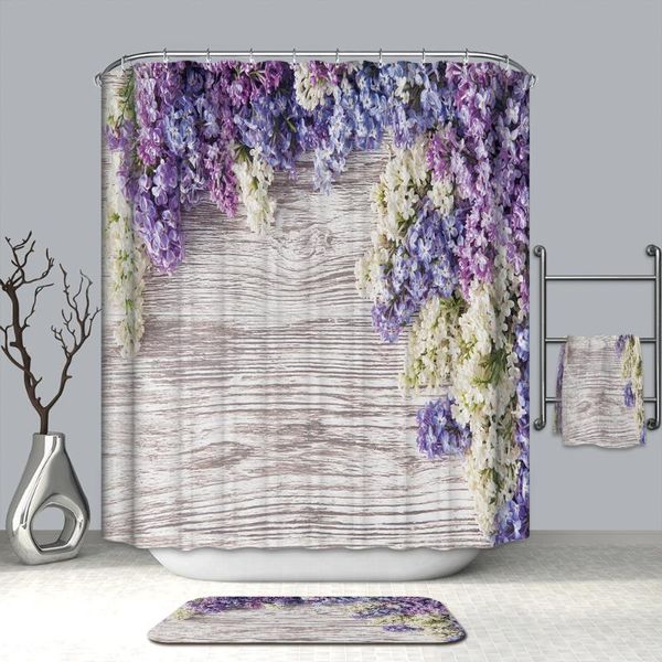 

shower curtains 3d colorful flowers and christmas tree waterproof mildew proof thickened bath for bathroom