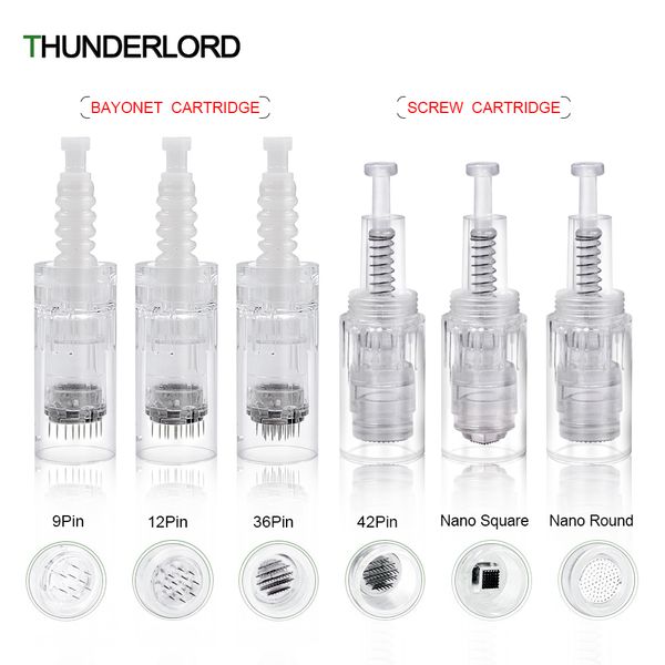 

10/20/50pc bayonet screw connector microneedling tattoo needle 9/12/36/42pin nano microneedles for mym mesotherapy mts