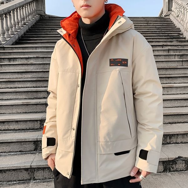 

lyyw 2017 x301 jacket men coat slim sportswear outwear chaquetas hombre parka mens coats jackets warm thick c18111201 size m-3xl winter asia, Black;brown