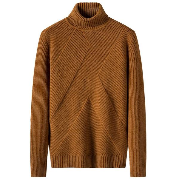 

turtleneck sweaters men thick warm winter sweater black new casual pull homme cotton pullover men geometric pattern coat, White;black