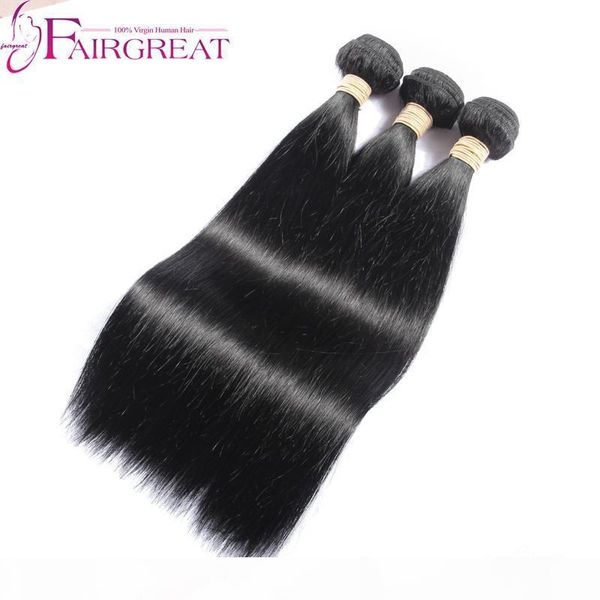 

8-28inch brazilian straight hair wefts 3bundles 100 pc human hair extension brazilian straight hair weave bundles quality, Black