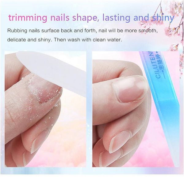 

durable crystal glass nail files buffer manicure device fine nail art decoration sanding buffer block pedicure na qylkfu