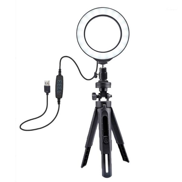 

flash heads led dimmable live stream self shooting phone holder usb powered 3 levels ring light portable professional with tripod 6 inch1