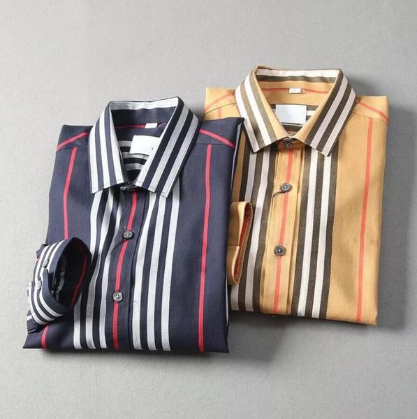 

american business brand 2021 thin plaid shirt, fashion designer brand long sleeve cotton casual shirt, striped cooperative shirt, #29, White;black