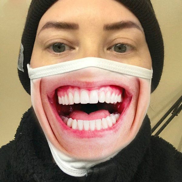 

dust-proof expression funny fashion printing 3d cotton masks washable reusable cycling designer luxury face ma