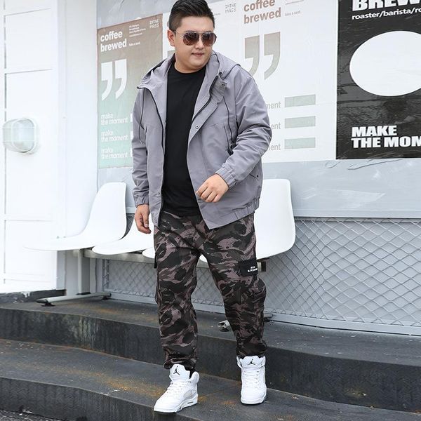 

running sets 2021 fashion men's loose suit plus fat size two-piece all-match man sportswear gym, Black;blue