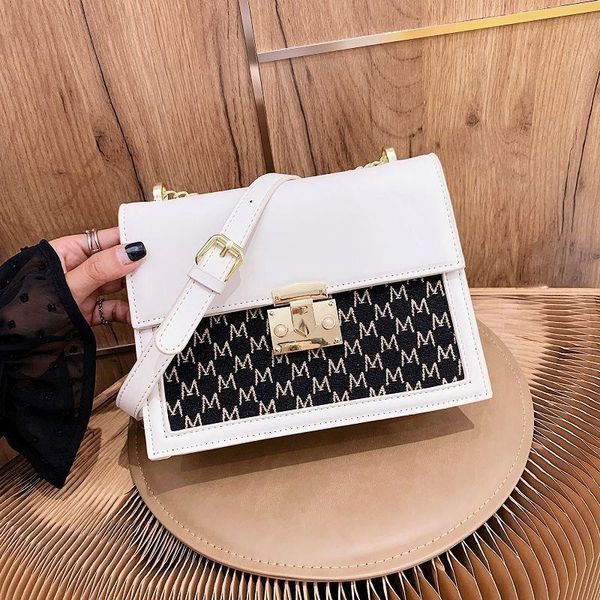 

письмо m белые сумки через crossbody для женщин 2020 теледельные дизайнерские сумки для древня женские путешествия леди маленькая цепная сум