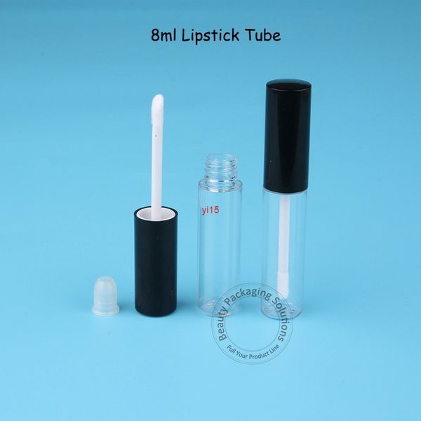 50 pz / lotto all'ingrosso 8ml PS Lip Gloss Tube Plastica Vuoto Cosmetico 4 / 15oz Contenitore Rifinibile Rossetto Balsamo PackagingGood Qualityty