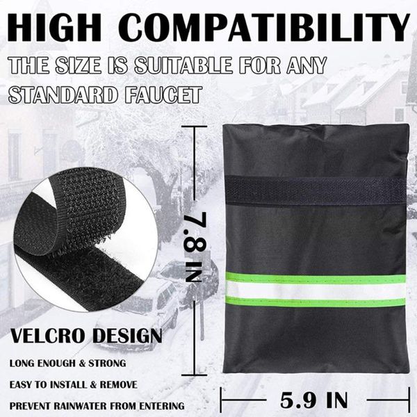 

kitchen faucets with reflective strips black for winter heat preservation oxford cloth garden accessories outdoor faucet covers protective