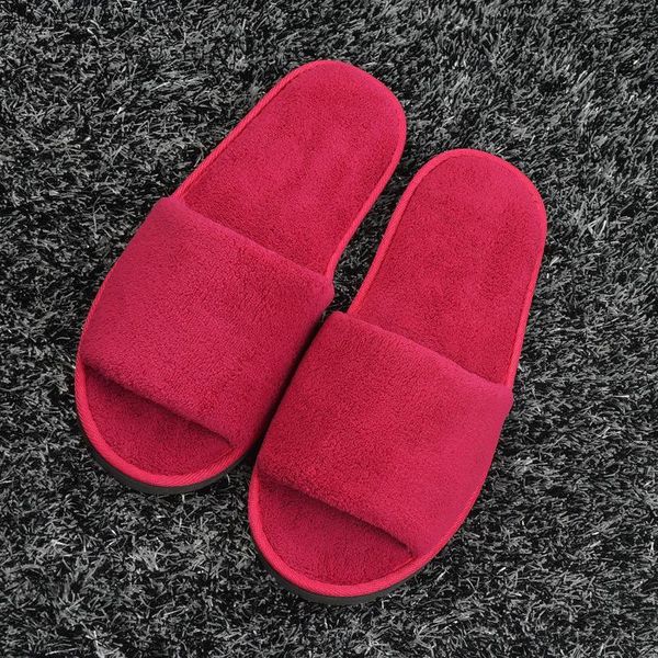 

slippers non-slip home indoor coral fleece women's non-disposable warm fluffy shoes women plush spring autumn, Black