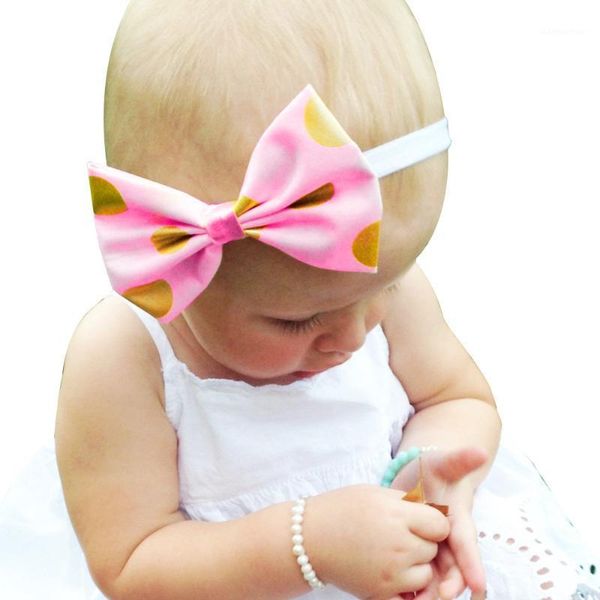 

baby girl headband infant hair accessories cloth band bows newborn dot tiara headwrap gift toddlers bandage ribbon headwear1, Slivery;white