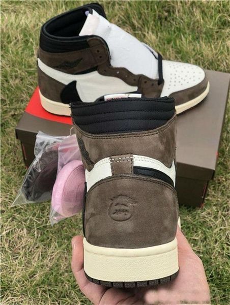 

shoes comfort scotts basketball high 1s og 3 travis homage to home brown mens sport designer sneakers trainers, Black