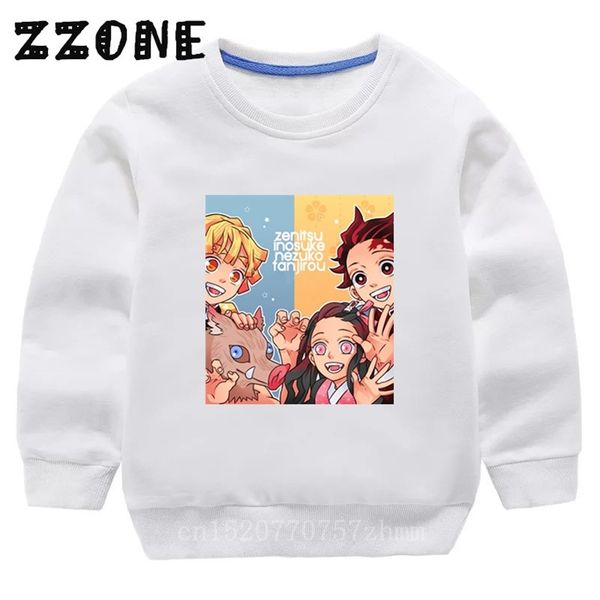 

children's hoodies kids demon slayer kawaii blade of ghost print sweatshirts baby pullover girls autumn clothes,kyt5392 lj201216, Black