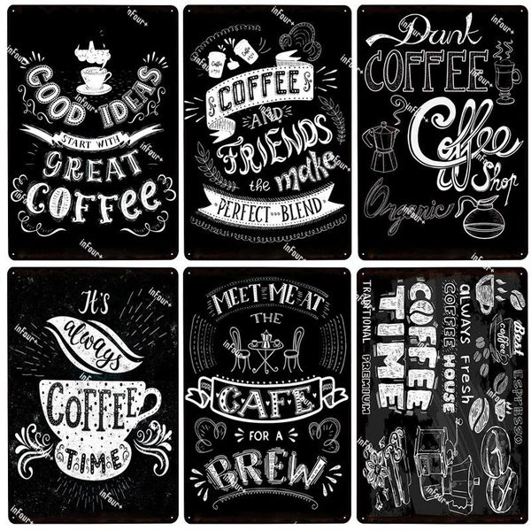 

coffee for a brew metal plate tin sign plaque vintage pub bar decor metal sign metal poster home cafe decoration vintage poster