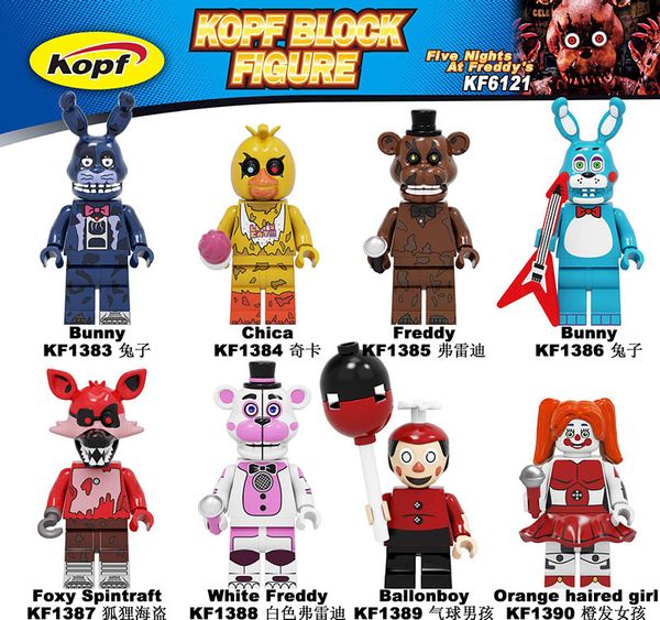 

five nights at freddy's series building block man pirate foxes freddie game blocks 2020 selling educational toys gift of the child