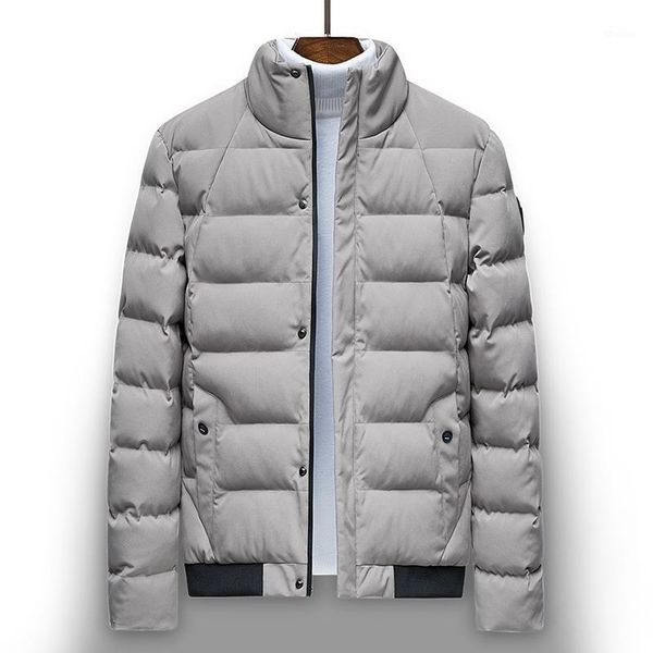 

men's down & parkas winter men thick padded warm windproof bomber parka jacket male fashion coat casual cotton outwear baseball jacket1, Black
