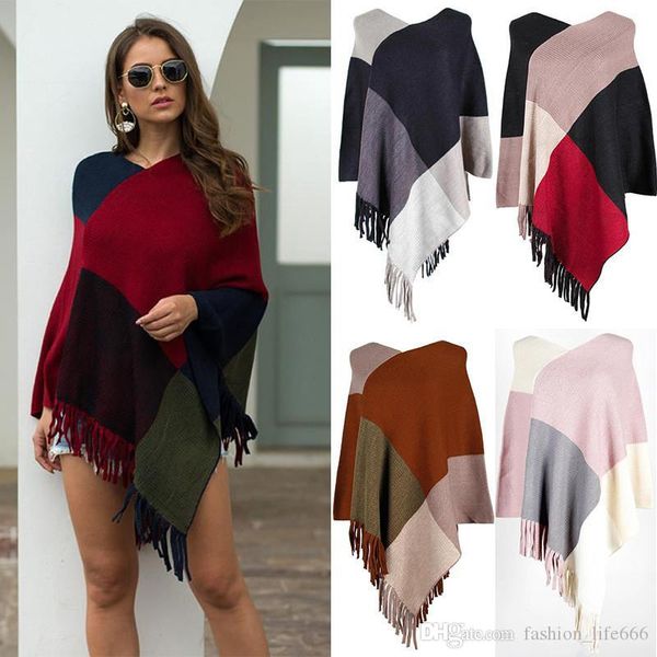 

2019 spring and autumn winter women's knitted warm sweater multicolor irregular fringed knitted cardigan loose sweater jacket jacke, Black