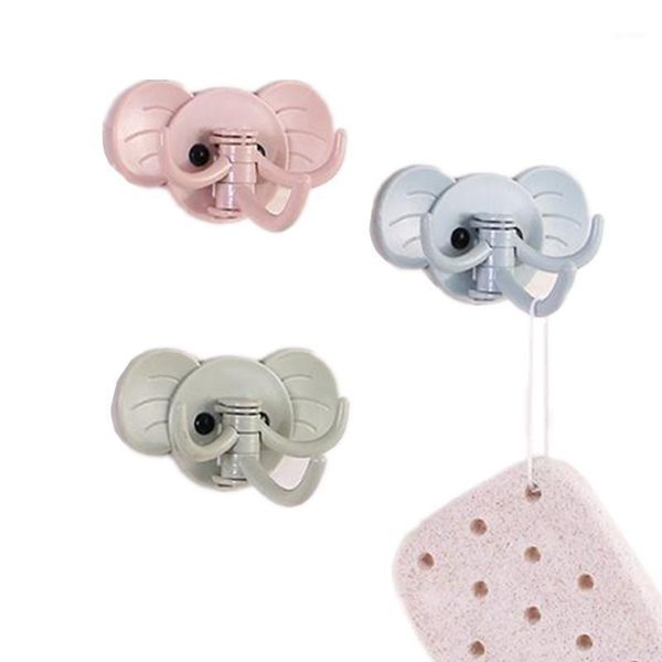 

cute elephant storage hook plastic decorative key towel hanger holder hooks bathroom kitchen organizer self-adhesive wall hooks1