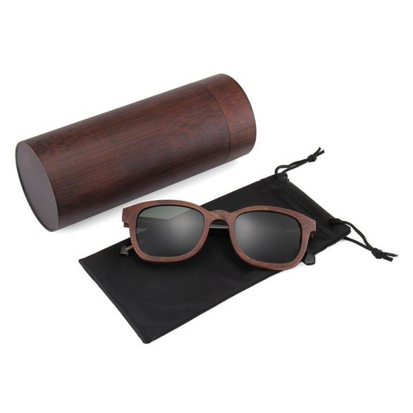 

4d2019 polarized wooden sunglasses with bamboo case