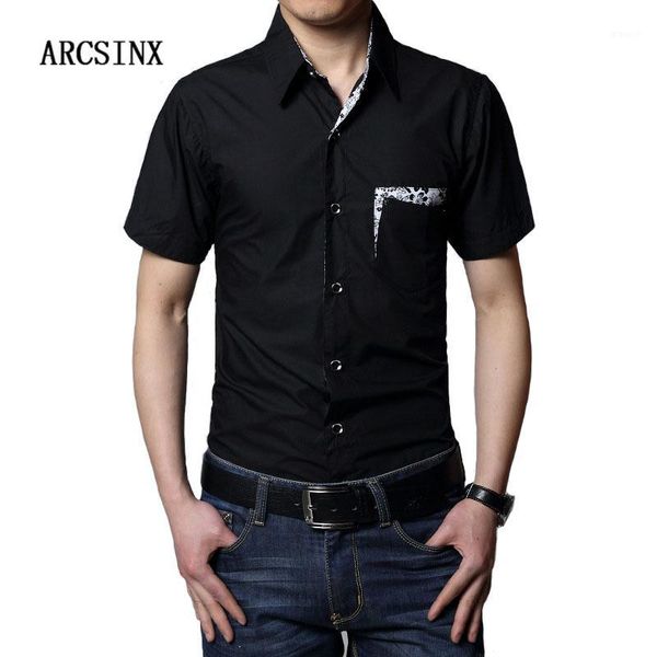

plus size dress shirts men 6xl 7xl 8xl summer short sleeve solid color casual men shirts 3xl 4xl 5xl cotton fitness blouse tees1, White;black