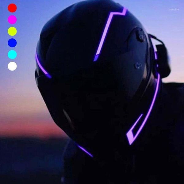 Motorradhelme 2021 Helmlichtstreifen LED DIY Dekoration Motorrad Sicherheit Reflektierende Modifikation1