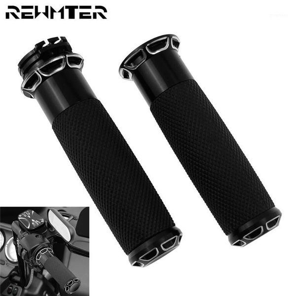 

motorcycle 1" 25mm hand grips aluminum handlebar grip cnc black for xl touring dyna softail fatboy vrsc xl xr1