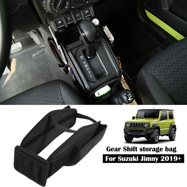 

black car gear shift storage bag organizer tray for suzuki jimny 2019 2020 jb74 interior accessories