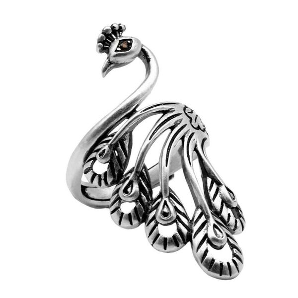 

adjustable knitting carp peacock finger ring thimble yarn guide sewing tool great for knitting and crocheting, Black