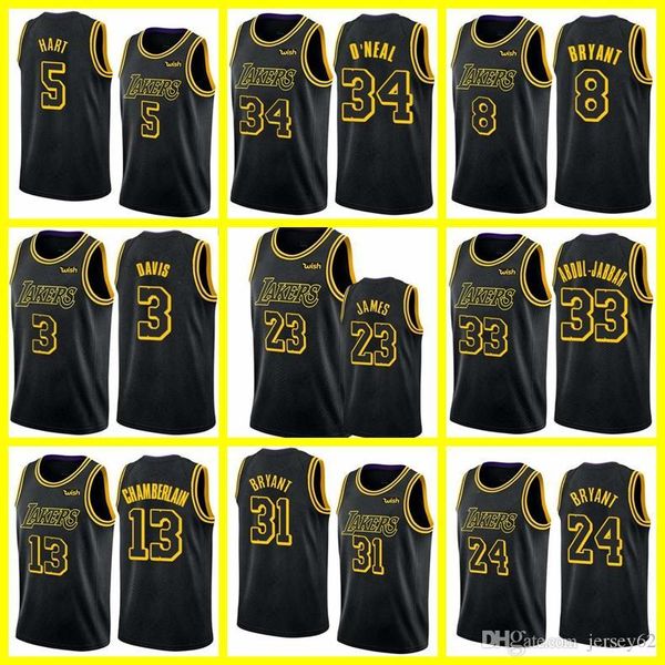 

men los angeles lakers team basketball players can customize black basketball jerseys, press customized basketball jerseys, Black;red