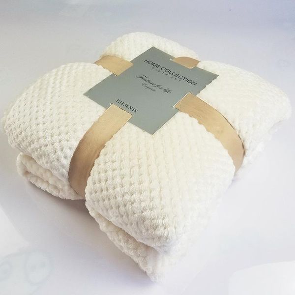 

blankets soft warm plaid blanket flannel fleece throw solid color bedspread plush cover for bed sofa home bedding gift