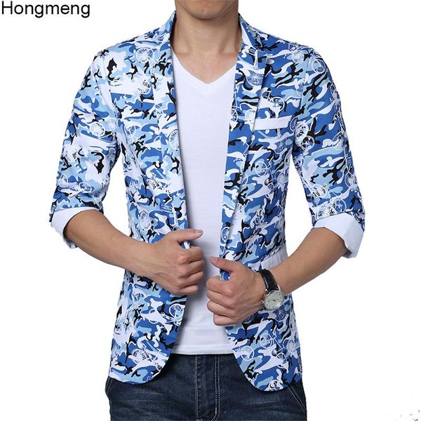 

mens summer blazer blue printed white pocket full lining 3/4 sleeve cotton big size m-6xl slim fit male suit jackets drop ship, White;black