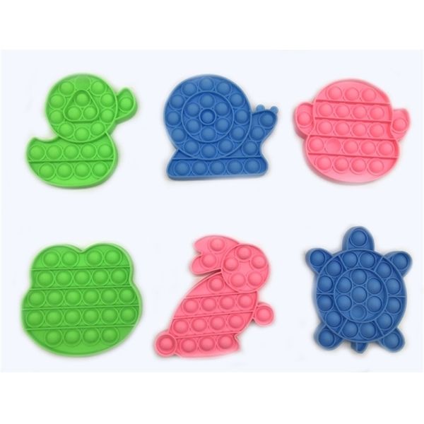 

new arrival push pop bubble fidget sensory toy animal autism special needs stress reliever multi shapes funny antistress toys ly2031