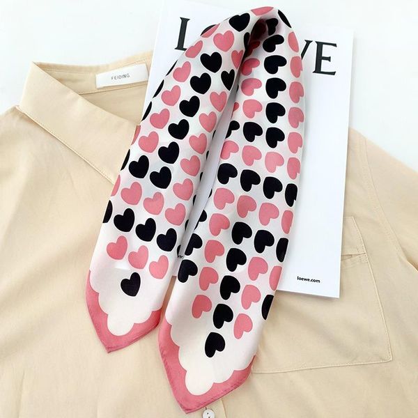 

площадь 53см действительно шелковый шарф для женщин сердца печать шеи шарфы заголовки follard женский шелководства wmtdfn, Blue;gray