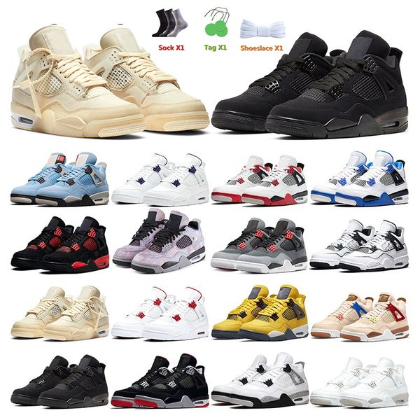 

jorden basketball shoes 4s men 4 black cat red thunder sail zen master bred infrared white cement purple metallic womens sports sneakers tra