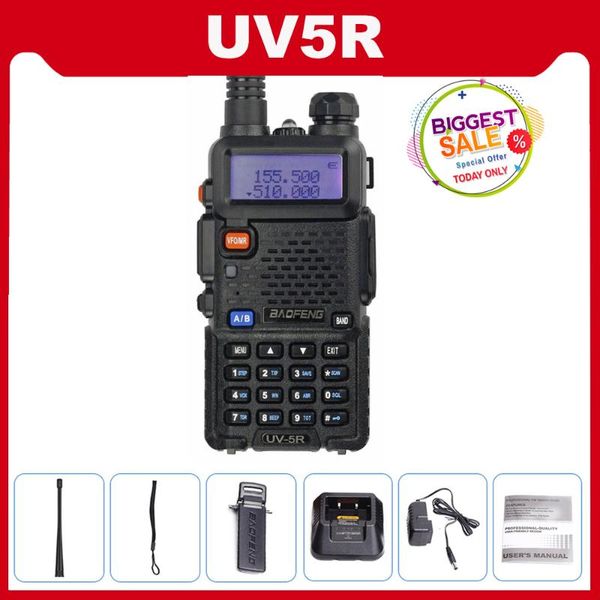 

baofeng uv 5r walkie talkie 10km uv5r cb radio 5w 128ch vhf uhf двухдиапазон baofeng uv-5r двухсторонняя ветчина радио comunicador сканер