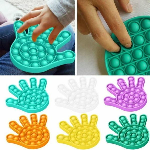 

2022 hand shape pop it push doll bubble sensory fidget toys squeeze stress reliever kids sensory toy novel squishy toys dhl/50pcs