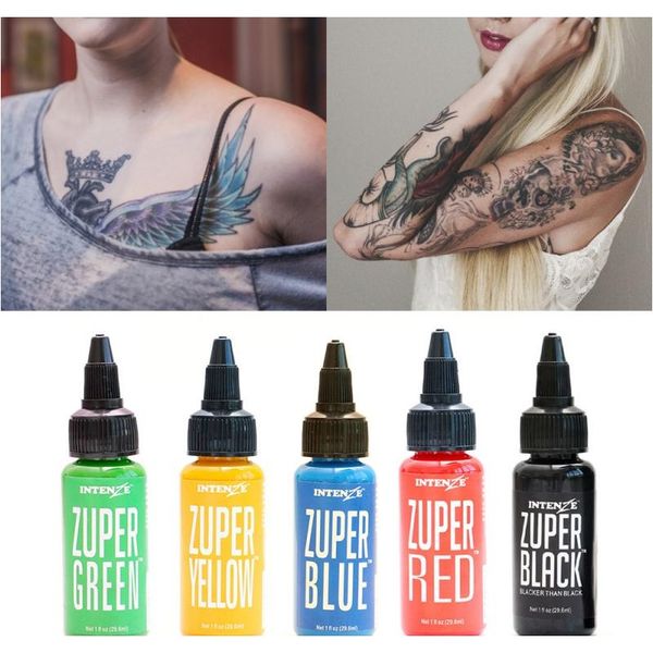 

5 colors professional semi permanent natural plant tattoo pigment makeup inks for body art paint cosmetics tattoo color inks wmtmfk