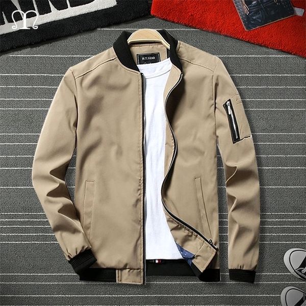 

jacket men zipper plus size brand casual solid jackets male fashion men's outwear amygreen khaki spring autumn jaqueta masculino lj2012, Black;brown