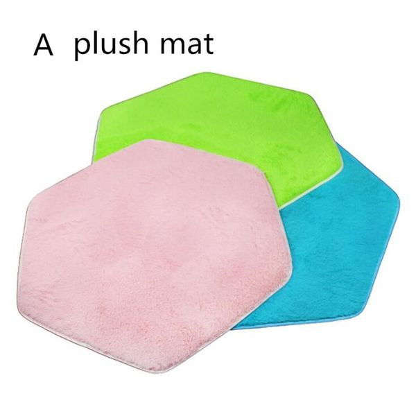 140 * 120 cm Babyspielmatte Kinder Teppiche Kinderteppich 4 Material Hexagon Castle Zelt Matte Samt EVA Plüsch Pad Kissen Babydecke LJ201114