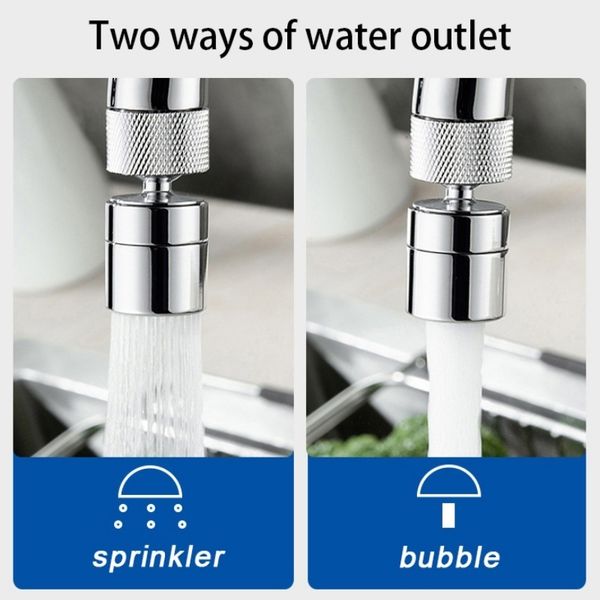 

360° swivel tap aerator water saving brass adjustable 2 modes kitchen bathroom faucet bubbler filter nozzle adapter