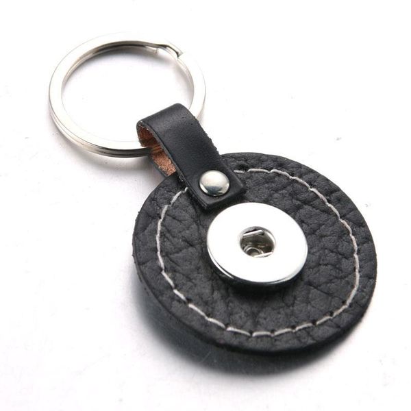

5 colors round pu leather snap button keychain snap jewelry keyring fit diy 18mm snap button jewelry key chains 2601 q bbyurm, Slivery;golden