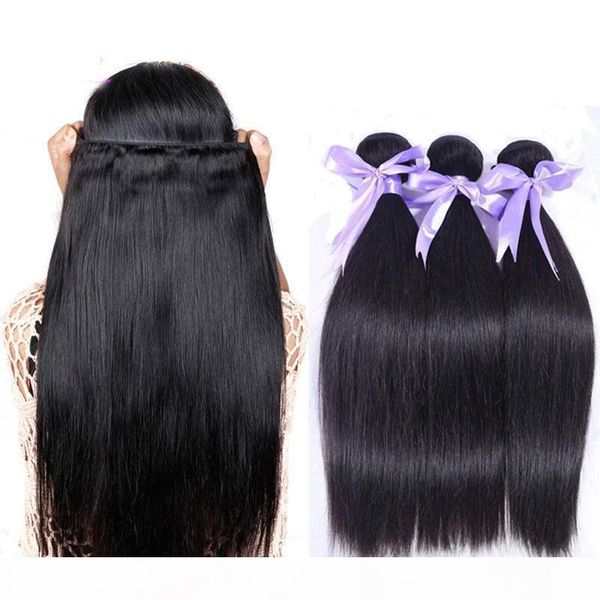 

ce certification wholesale factory price brazilian 100% virgin human hair hair weaving straight weave 10-28 inch hair extensions, Black