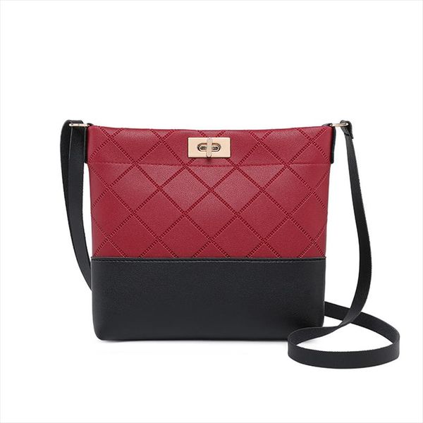 

2020 diamond lattice plaid bag mini hasp handbag cross body bags for women ladies purse designer small bags fashion, Black;red