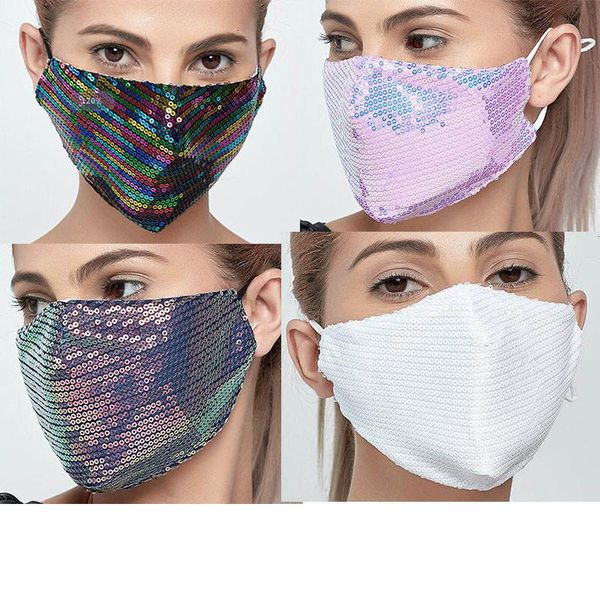 

l2mnbling sequins washable fashion 3d ice reusable silk mask pm2.5 care shield sun color gold elbow shiny face cover masks moutlet7y2n