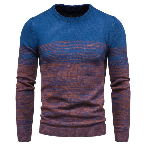 

new arrival men's knitwear pullers round neck mixed bottom sweaters, White;black