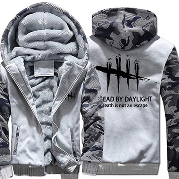 

2021 new us size game dead by daylight mens camouflage hoodie warm thicken camouflages jacket coat sweatshirts casual sl9w, Black